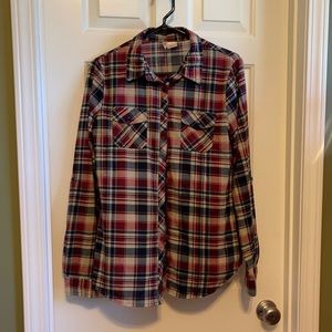 Button up plaid shirt